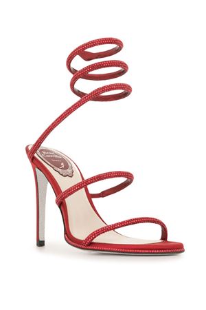 Sandalo in raso rosso RENE CAOVILLA | C10416105R001X750DARKRED